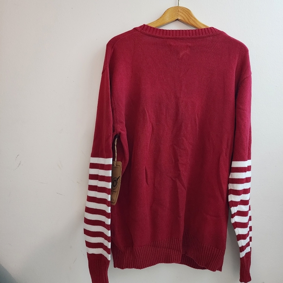 Publish The Lorenz Cardigan Sweater Red White Men's XXL V-Neck Cotton Classic - Picture 2 of 10